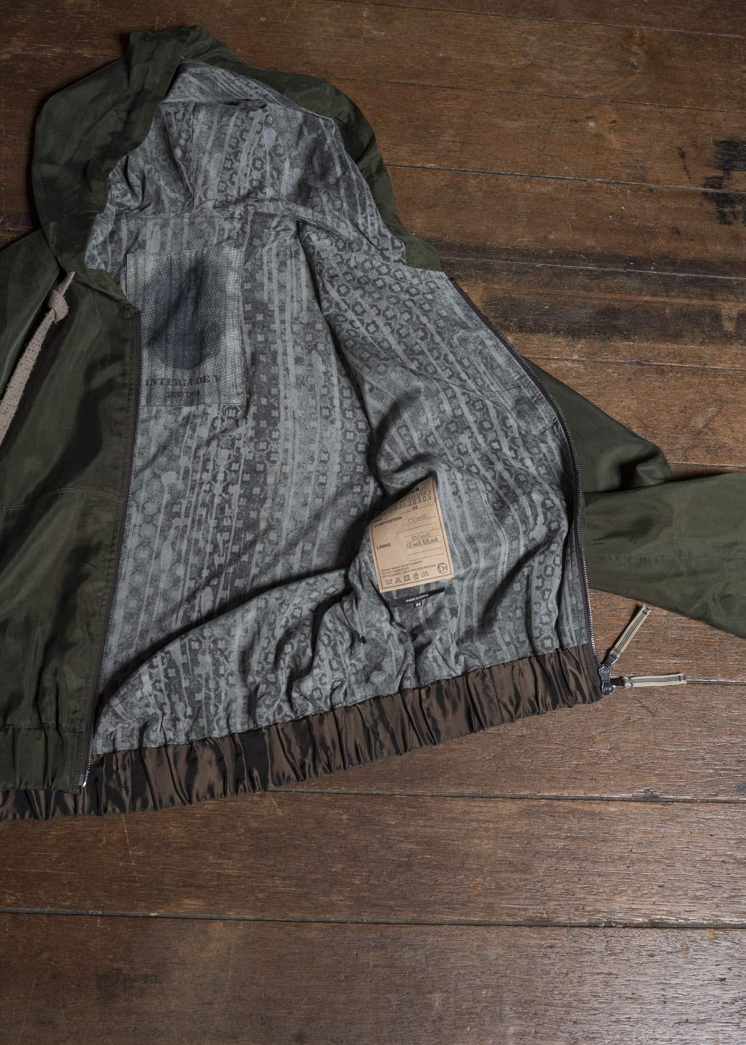 ZIGGY CHEN CROPPED FULL ZIP HOODIE 53 0M2620909