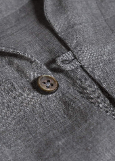 Gorsch #141ST-SSSH03-LCY Yak Mixed L/C Pullover Capri Short Sleeve Shirt Light Grey