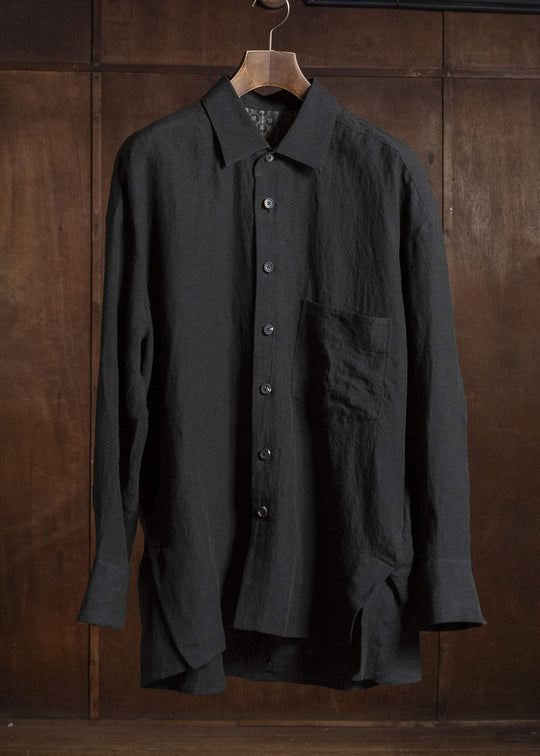 ZIGGY CHEN PUPPYTOOTH COCOON SHIRT BLACK OLIVE 0M2620709