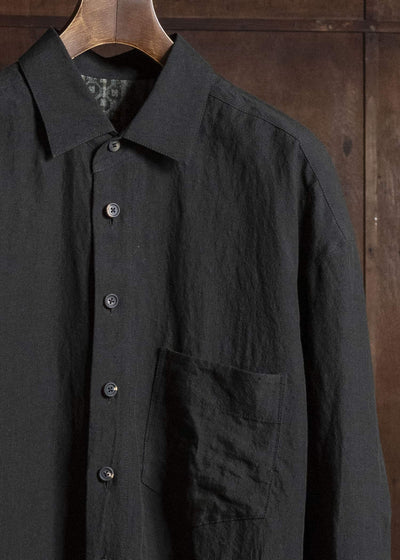 ZIGGY CHEN PUPPYTOOTH COCOON SHIRT BLACK OLIVE 0M2620709