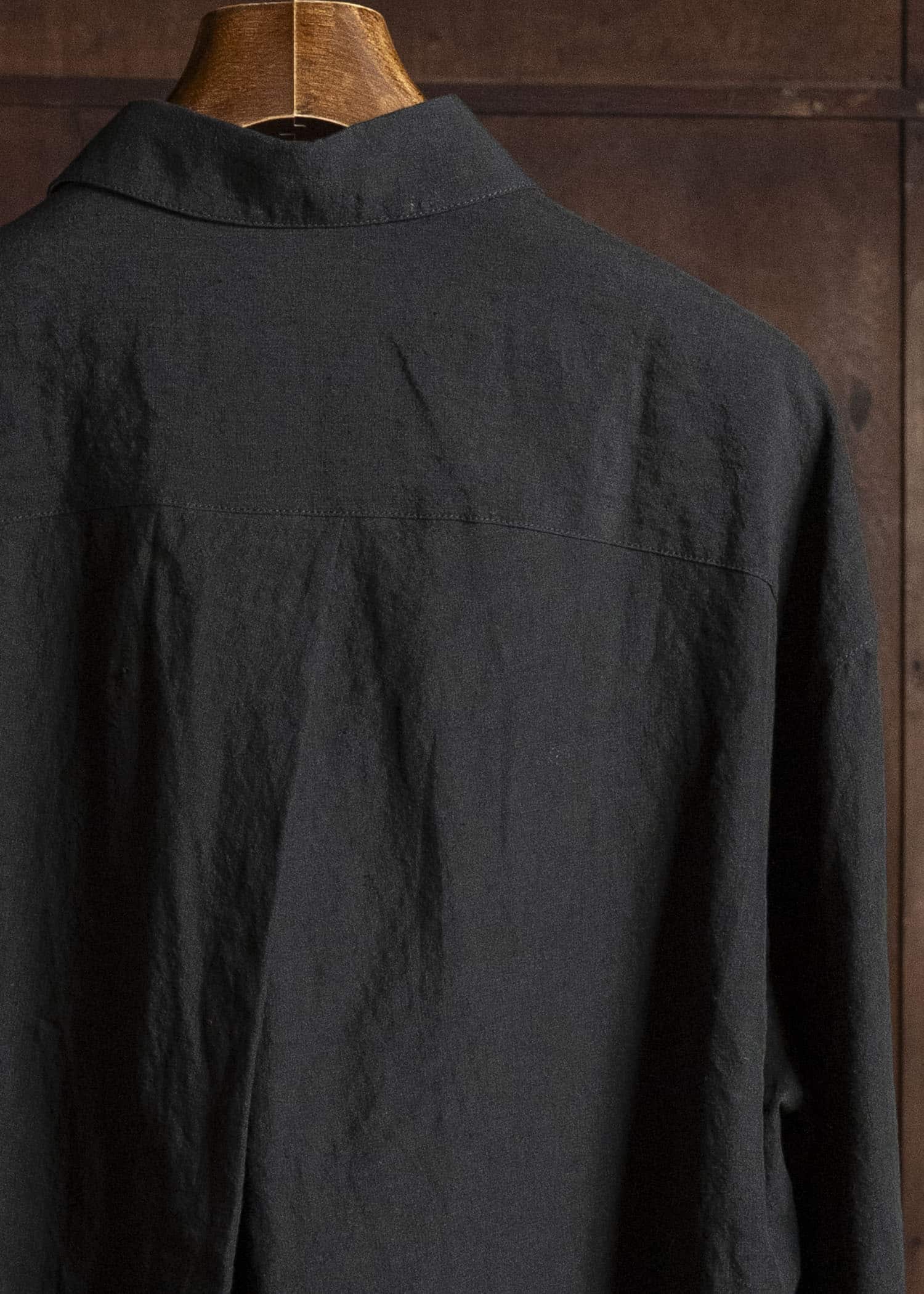 ZIGGY CHEN PUPPYTOOTH COCOON SHIRT BLACK OLIVE 0M2620709