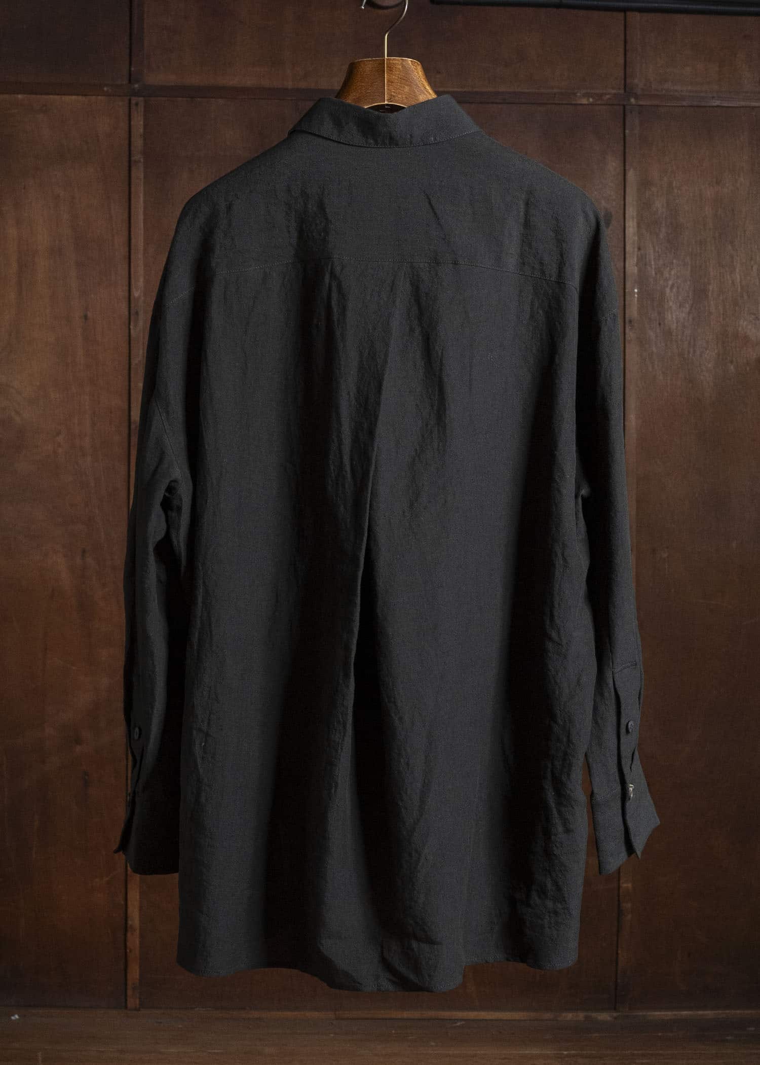 ZIGGY CHEN PUPPYTOOTH COCOON SHIRT BLACK OLIVE 0M2620709
