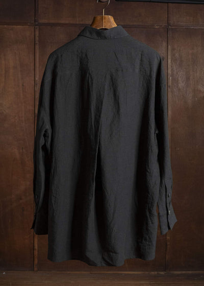 ZIGGY CHEN PUPPYTOOTH COCOON SHIRT BLACK OLIVE 0M2620709