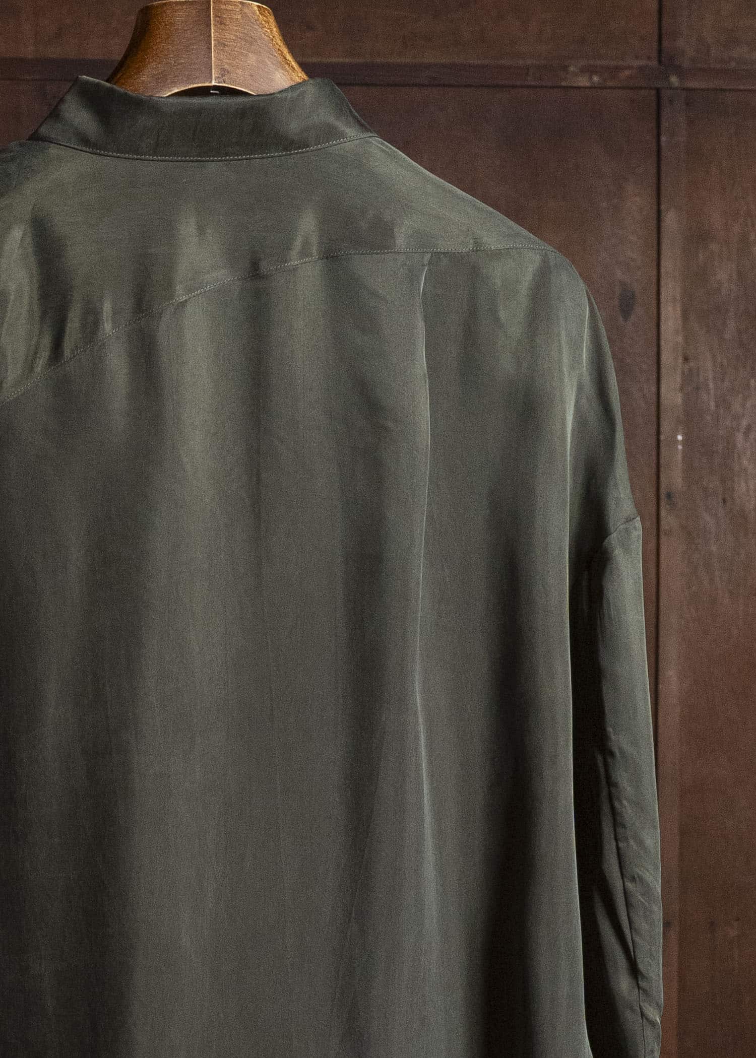 ZIGGY CHEN LARGE POCKET SHIRT KOMBU GREEN 0M2620701