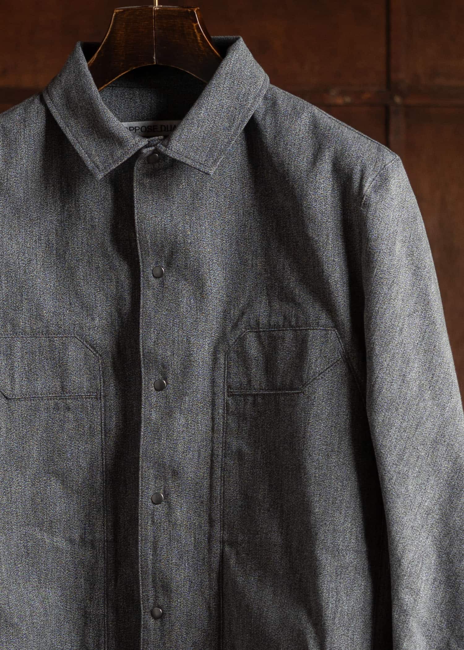 OPPOSE DUALITY 2Pocket Dungarees Shirts  OD2001SHT-24SS Gray