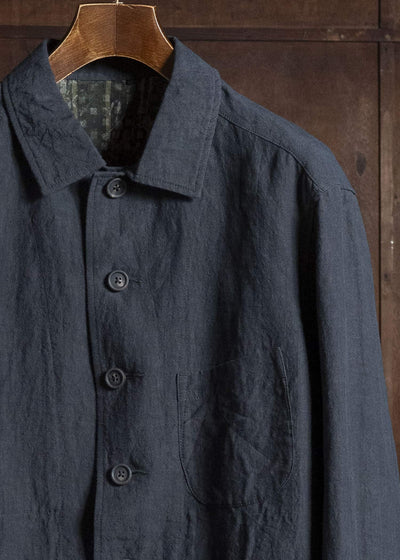 ZIGGY CHEN SPREAD COLLAR CHORE JACKET DARK INDIGO 0M2620906