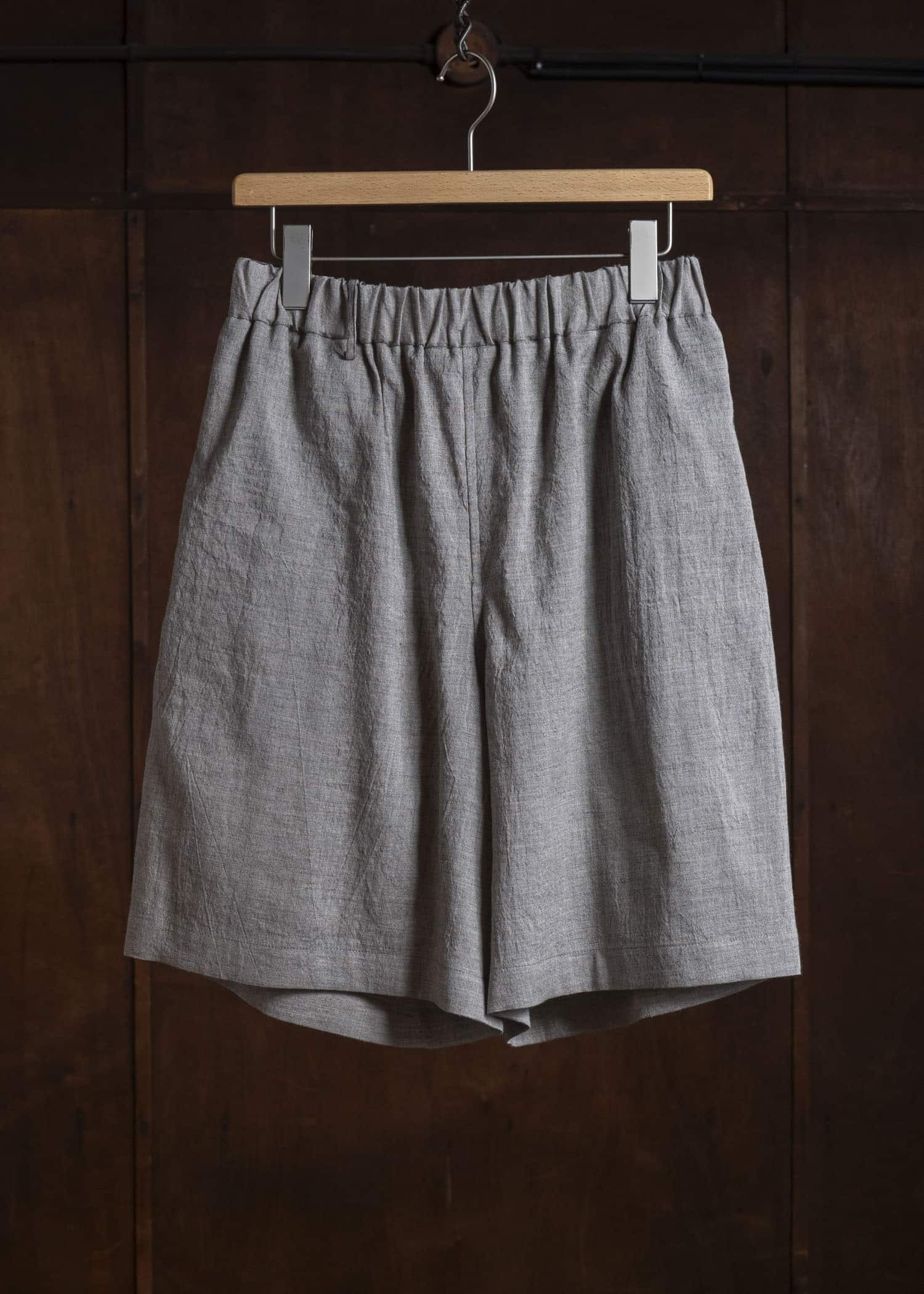 Gorsch #141ST-SLTR01-LCY Yak Mixed L/C Easy Shorts Light Grey