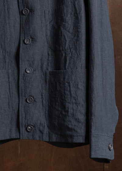 ZIGGY CHEN SPREAD COLLAR CHORE JACKET DARK INDIGO 0M2620906