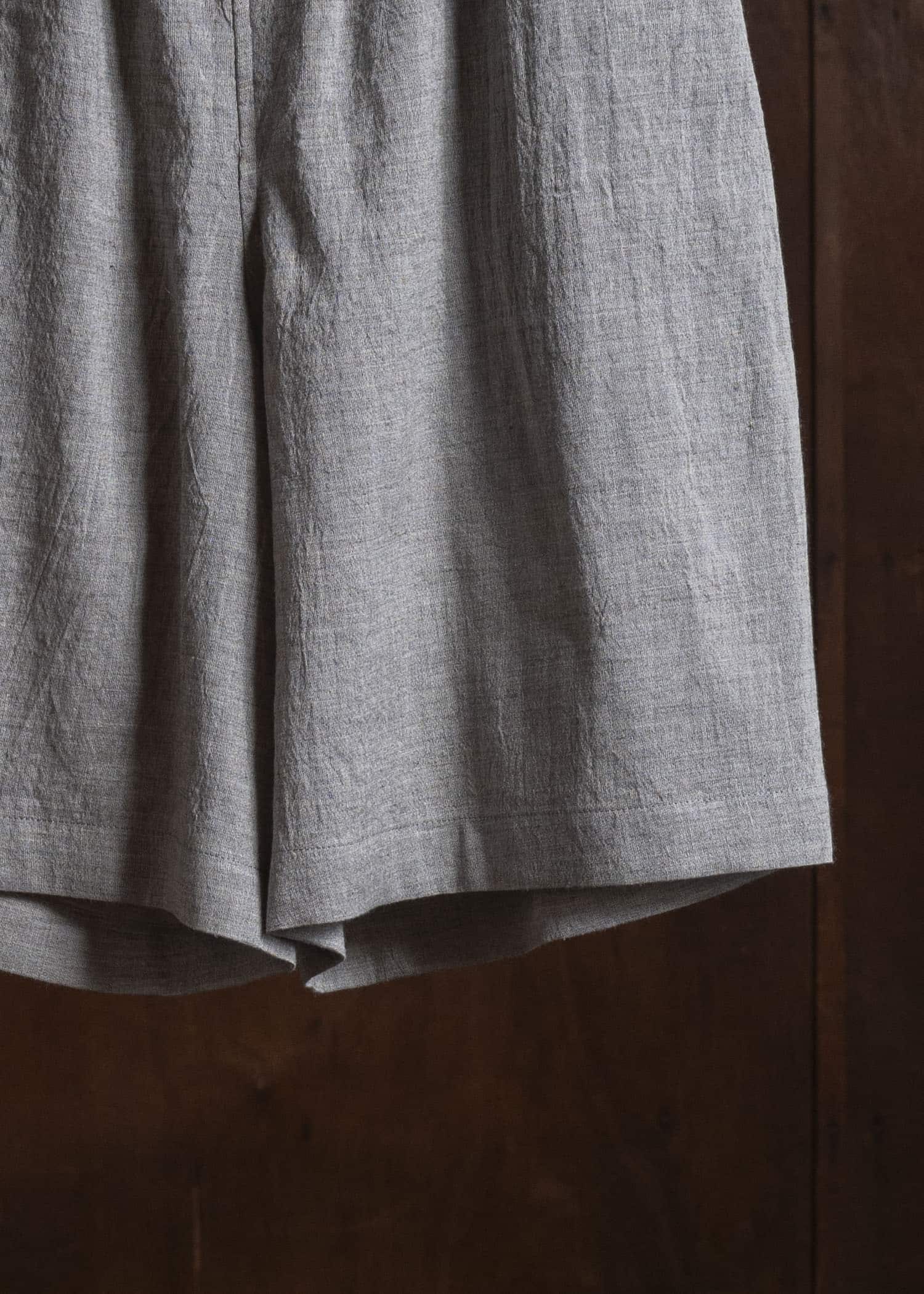 Gorsch #141ST-SLTR01-LCY Yak Mixed L/C Easy Shorts Light Grey