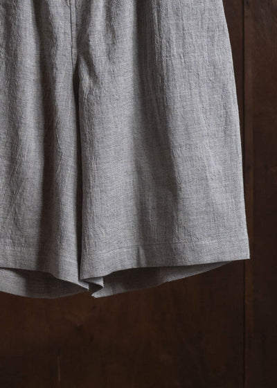 Gorsch #141ST-SLTR01-LCY Yak Mixed L/C Easy Shorts Light Grey