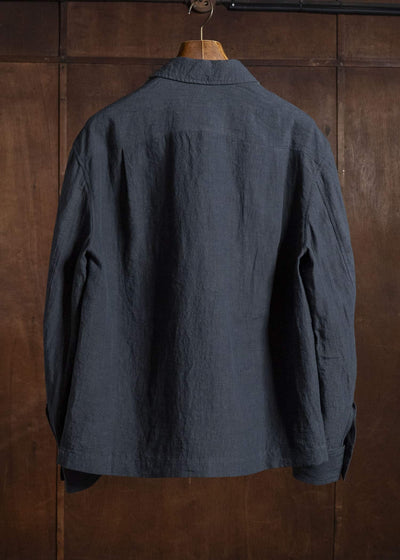 ZIGGY CHEN SPREAD COLLAR CHORE JACKET DARK INDIGO 0M2620906
