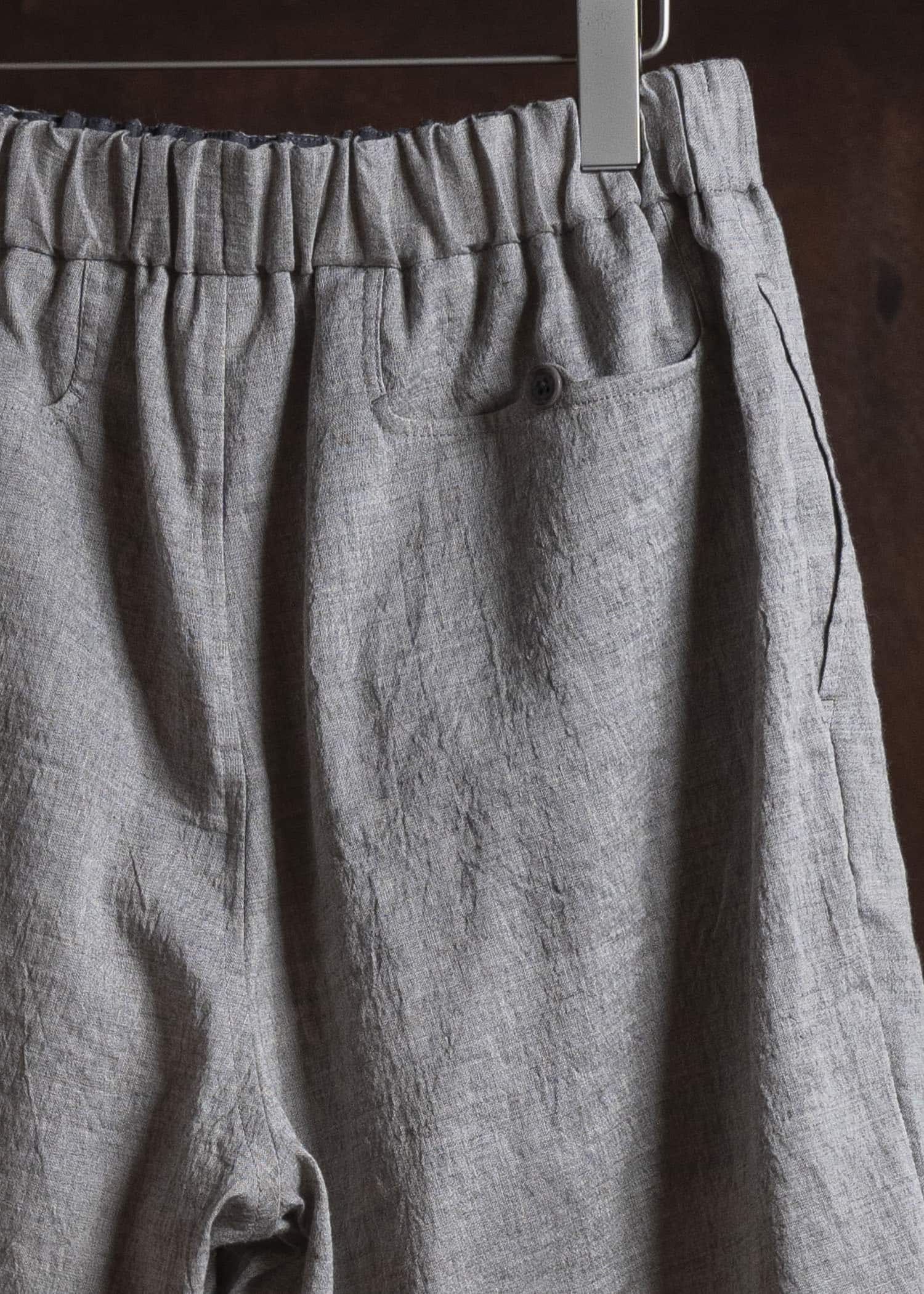 Gorsch #141ST-SLTR01-LCY Yak Mixed L/C Easy Shorts Light Grey