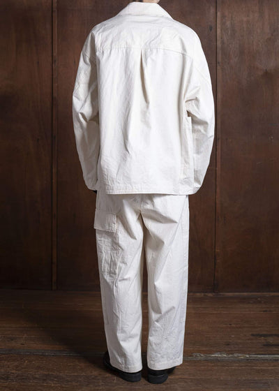 amachi. Double Knee Cargo Pants - Light Weight AY00-7-5 Off White