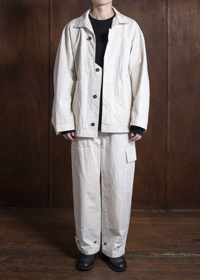 amachi. Double Knee Cargo Pants - Light Weight AY00-7-5 Off White