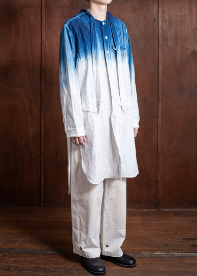 HEōS HEAW-SH004 Hunting Shirt Indigo&amp;White