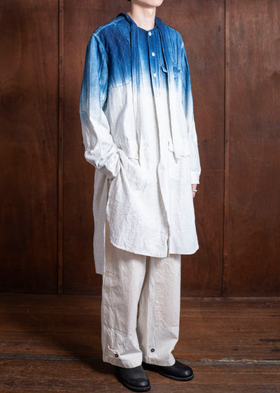 HEōS HEAW-SH004 Hunting Shirt Indigo&amp;White