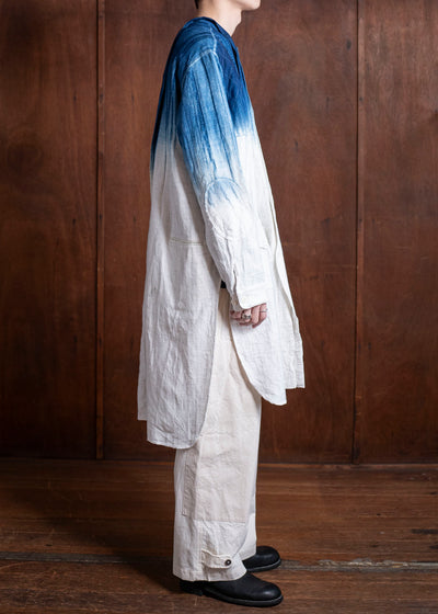 HEōS HEAW-SH004 Hunting Shirt Indigo&amp;White