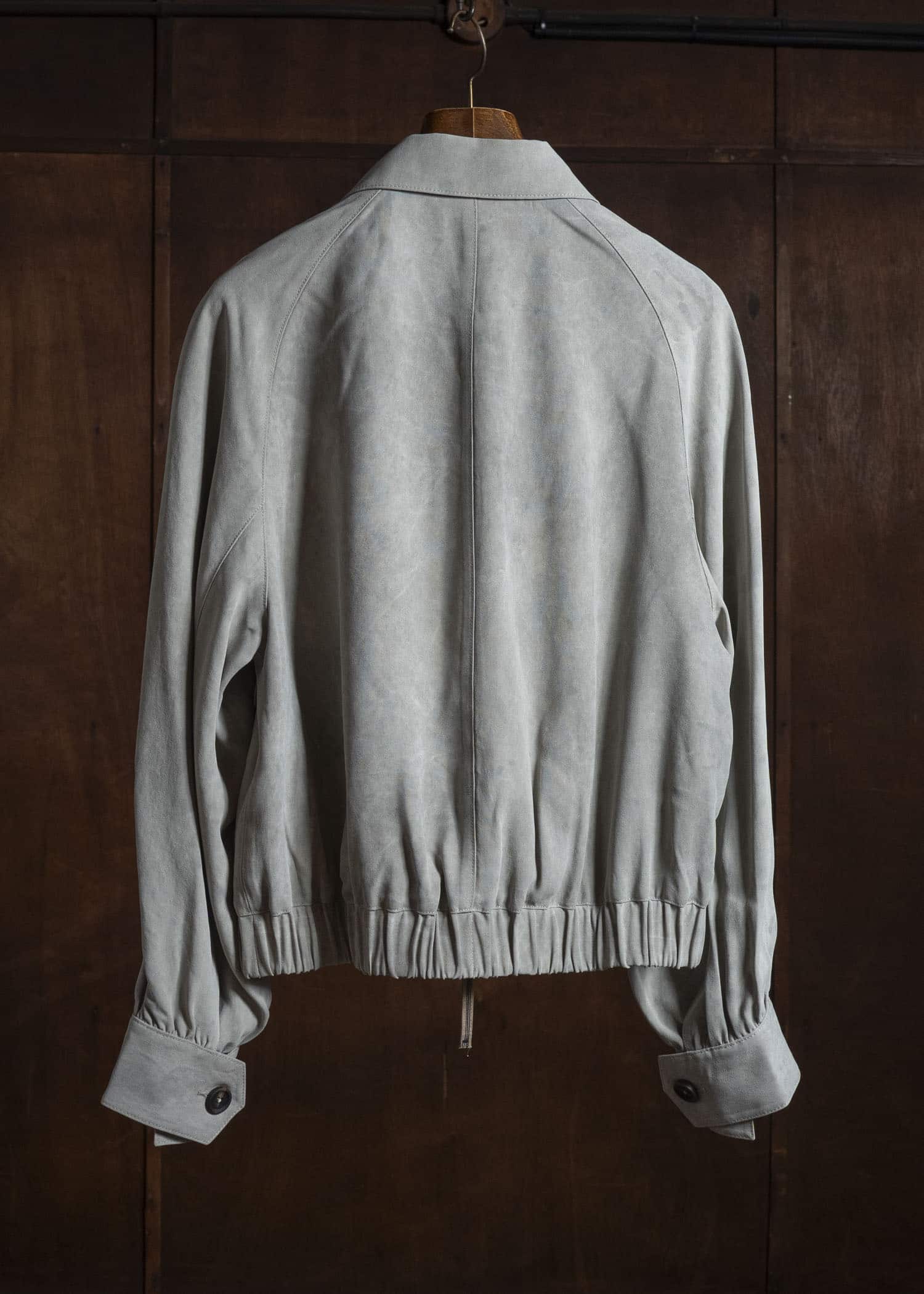 ZIGGY CHEN CROPPED AVIATOR JACKET PEARL GRAY 0M2620910