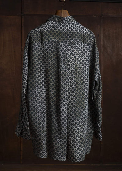 ZIGGY CHEN DIGITAL PRINT COCOON SHIRT PINE GREEN 0M2620714