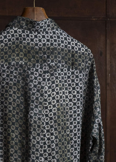 ZIGGY CHEN DIGITAL PRINT COCOON SHIRT PINE GREEN 0M2620714