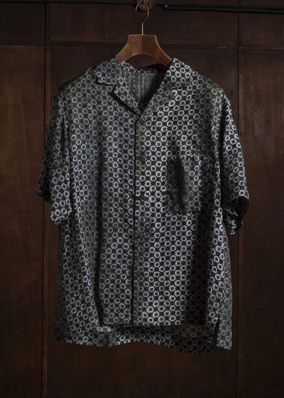 ZIGGY CHEN DIGITAL PRINT SHORT SLEEVE SHIRT PINE GREEN 0M2620713