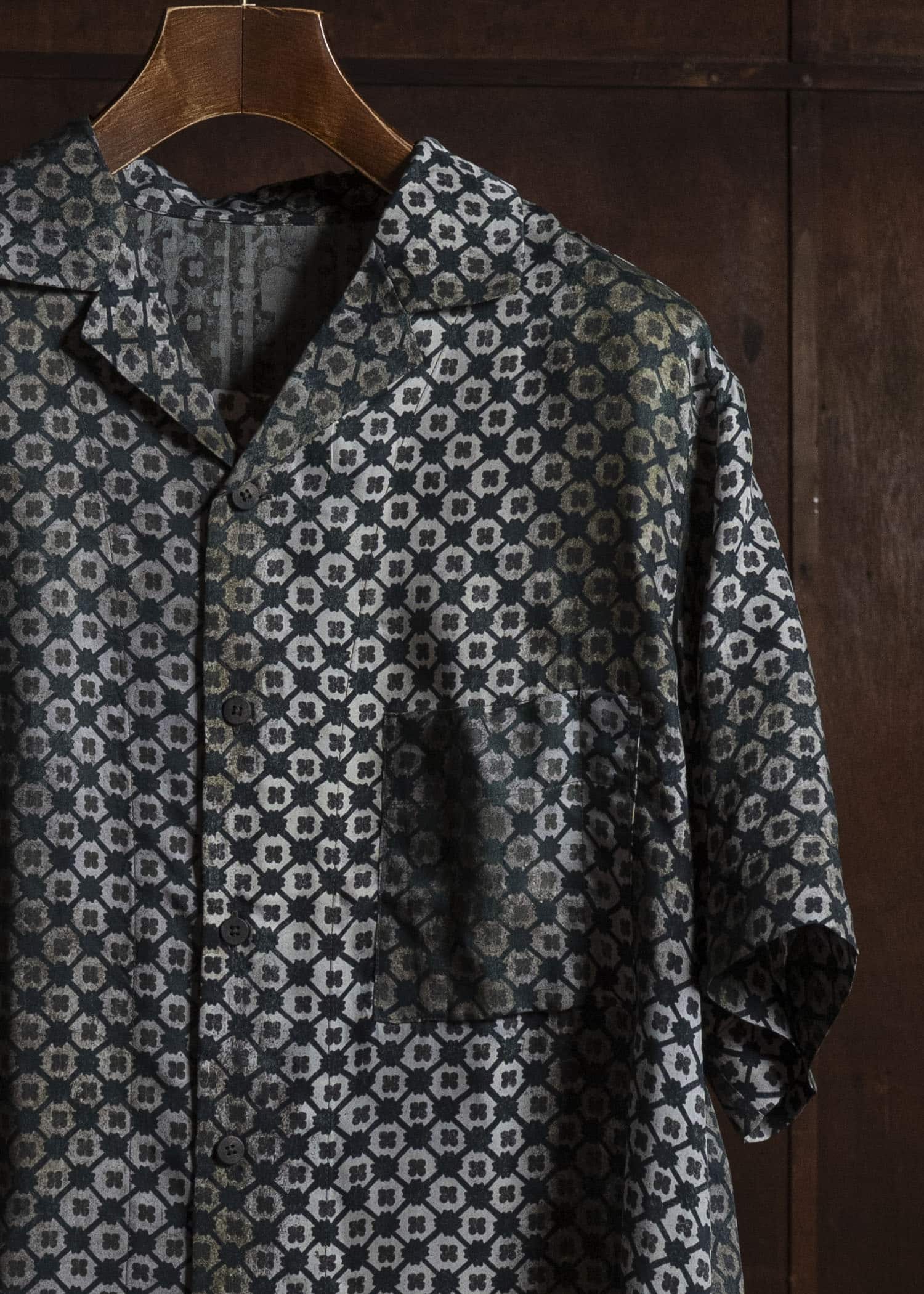 ZIGGY CHEN DIGITAL PRINT SHORT SLEEVE SHIRT PINE GREEN 0M2620713