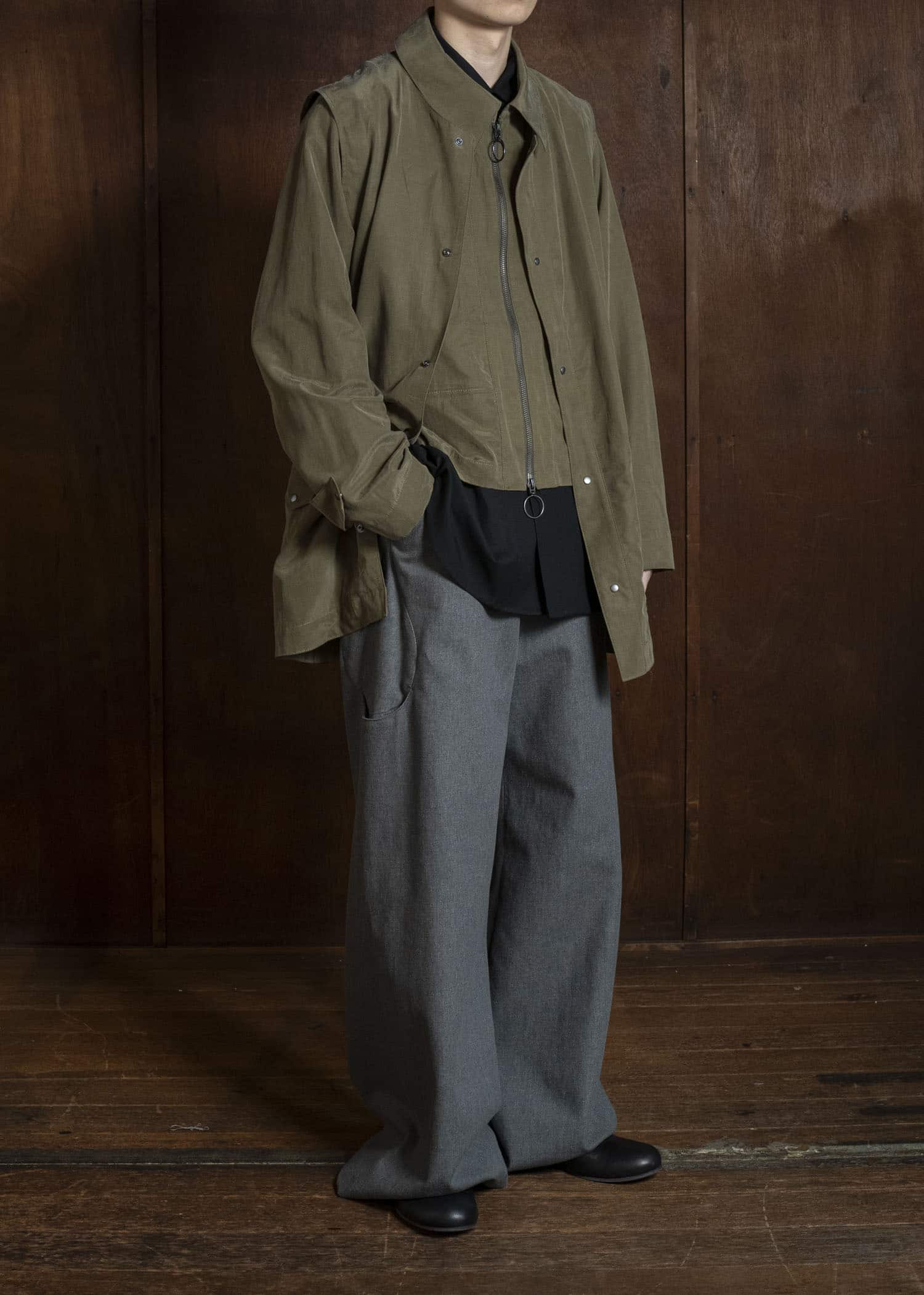 OPPOSE DUALITY OD1013COA-26SS Mod Half Coat (CONTEXT別注） Dark Green