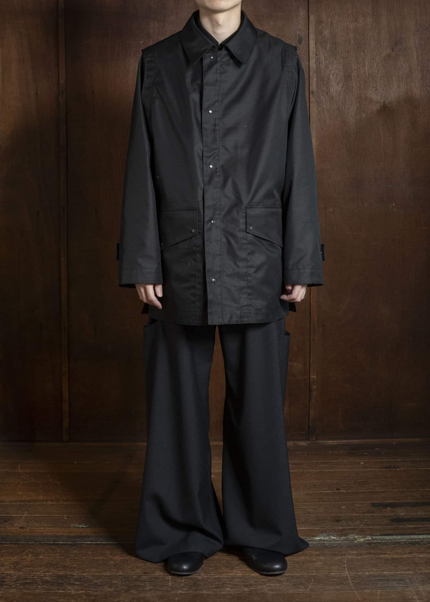 OPPOSE DUALITY OD1011COA-26SS Chambray Mod Half Coat Black