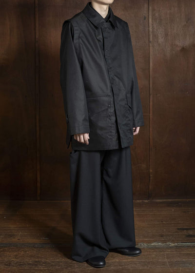 OPPOSE DUALITY OD1011COA-26SS ChambrayMod Harf Coat Black