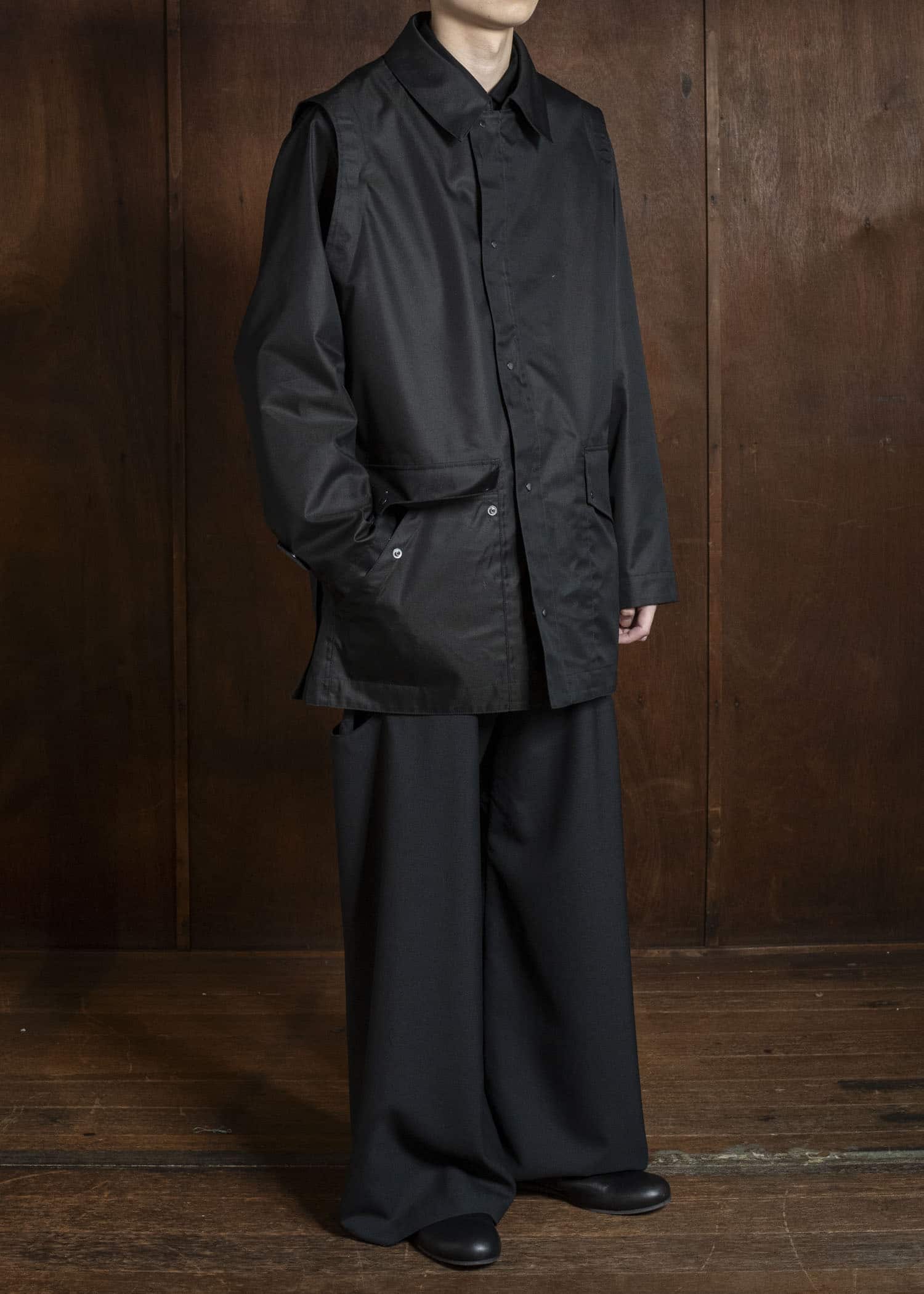 OPPOSE DUALITY OD1011COA-26SS ChambrayMod Harf Coat Black