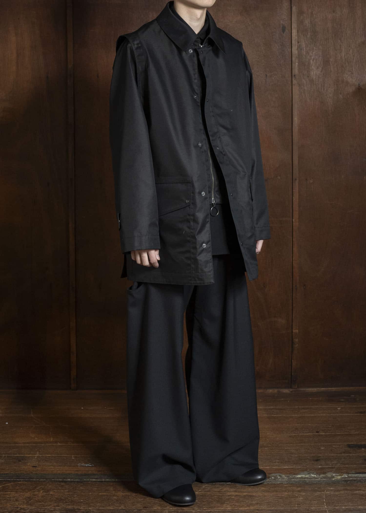 OPPOSE DUALITY OD1011COA-26SS Chambray Mod Half Coat Black