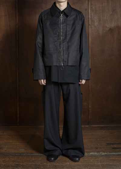 OPPOSE DUALITY OD1011COA-26SS Chambray Mod Half Coat Black