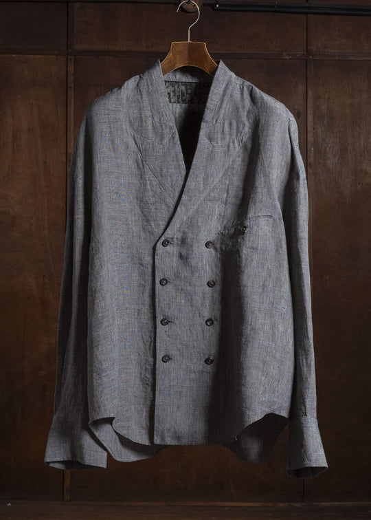 ZIGGY CHEN DOUBLE-BREASTED SHIRT JACKET GRANITE GRAY 0M2620711