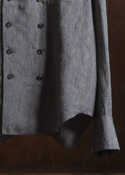 ZIGGY CHEN DOUBLE-BREASTED SHIRT JACKET GRANITE GRAY 0M2620711