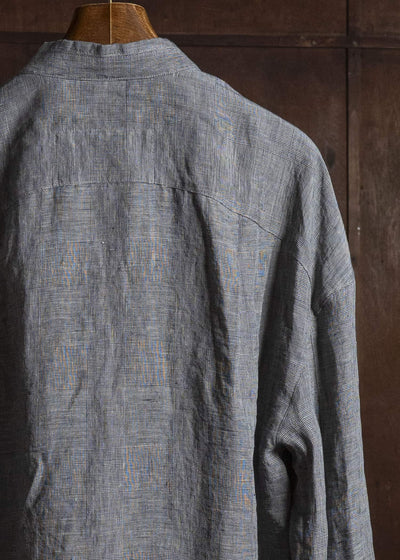 ZIGGY CHEN DOUBLE-BREASTED SHIRT JACKET GRANITE GRAY 0M2620711
