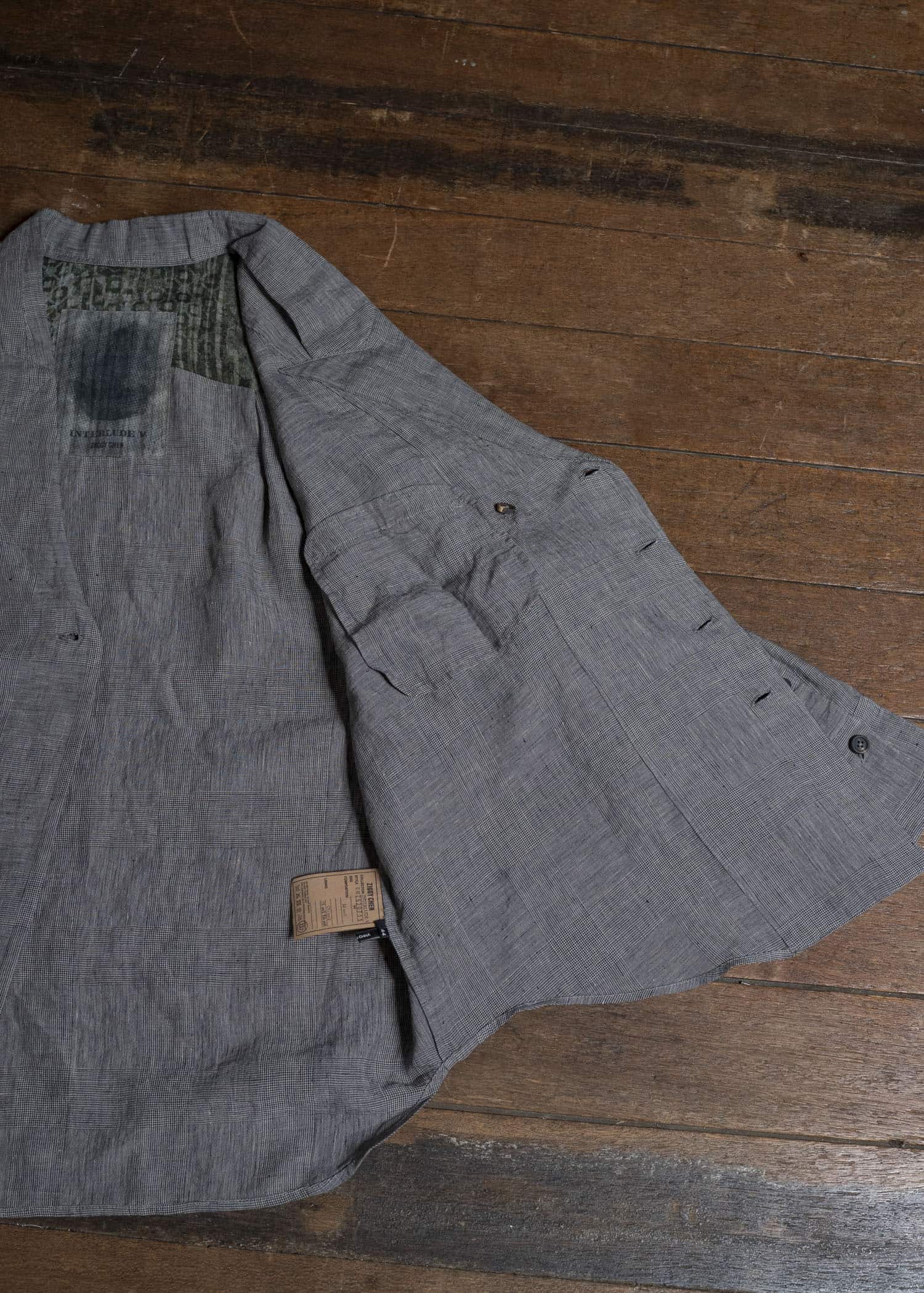 ZIGGY CHEN DOUBLE-BREASTED SHIRT JACKET GRANITE GRAY 0M2620711