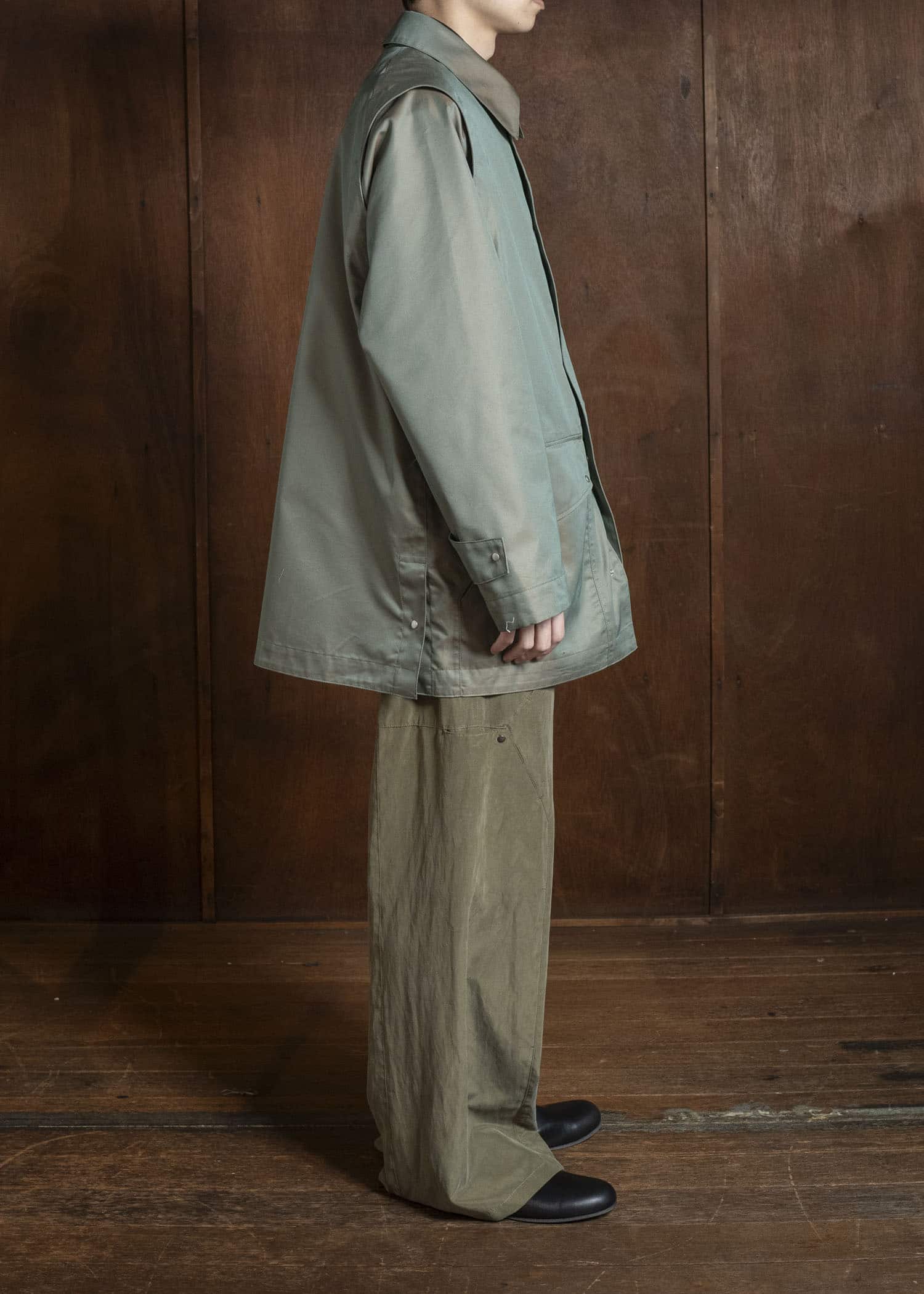 OPPOSE DUALITY OD1011COA-26SS ChambrayMod Harf Coat Beige