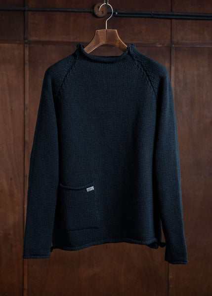 XENIA TELUNTS Fisherman Sweater Indigo-dyed Black