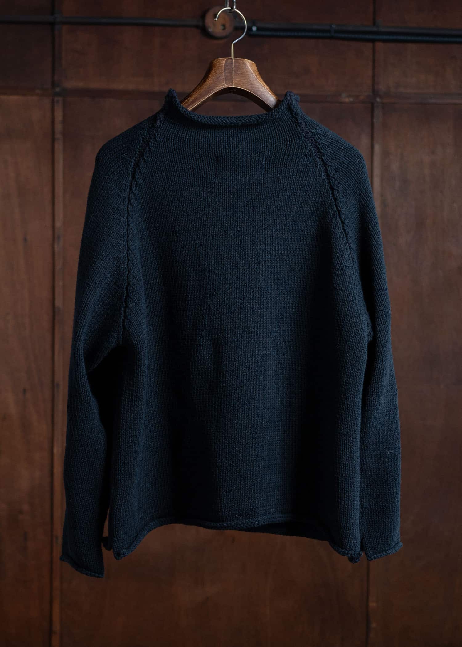 XENIA TELUNTS Fisherman Sweater Indigo-dyed Black