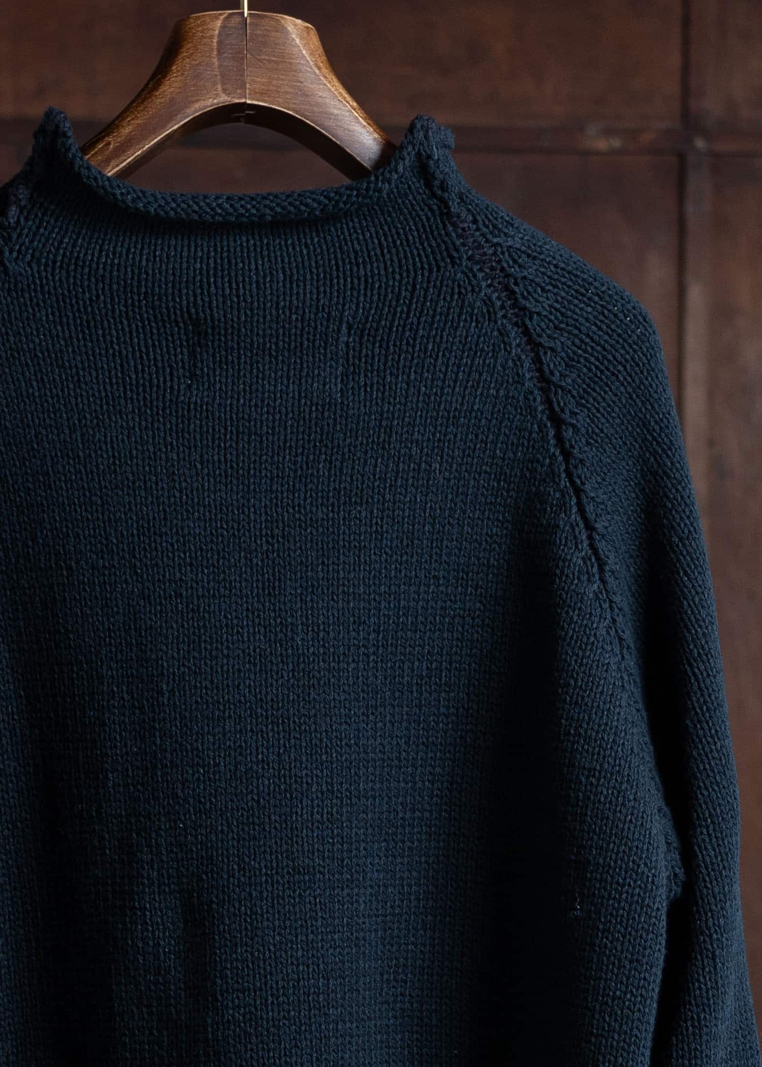 XENIA TELUNTS Fisherman Sweater Indigo-dyed Black