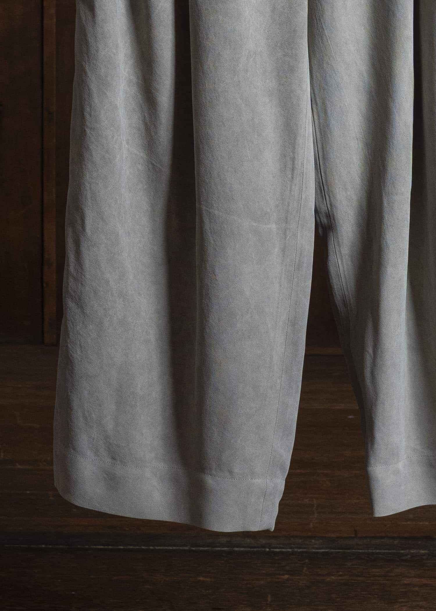 ZIGGY CHEN DROP-CROTCHED TROUSERS PEARL GRAY 0M2620508