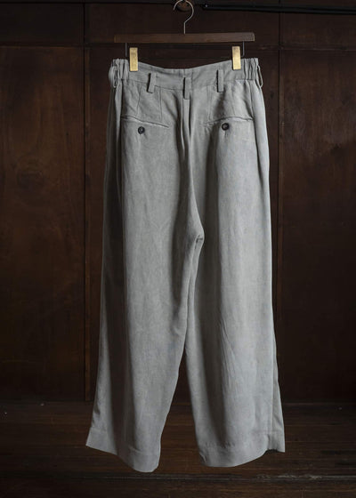 ZIGGY CHEN DROP-CROTCHED TROUSERS PEARL GRAY 0M2620508