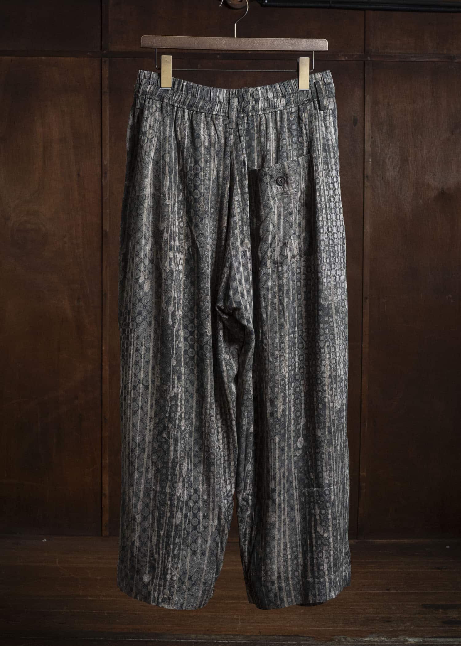 ZIGGY CHEN DIGITAL PRINT DRAWSTRING TROUSERS FOREST GREEN 0M2620505