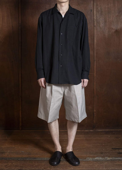 YOKO SAKAMOTO YS-26SS-25-BEIGE Double Pleats Shorts BEIGE