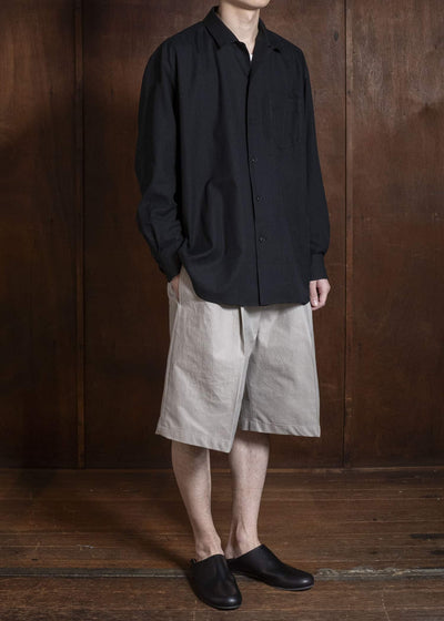 YOKO SAKAMOTO YS-26SS-25-BEIGE Double Pleats Shorts BEIGE