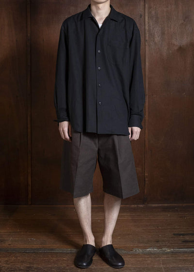 YOKO SAKAMOTO YS-26SS-25-BROWN Double Pleats Shorts BROWN