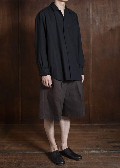 YOKO SAKAMOTO YS-26SS-25-BROWN Double Pleats Shorts BROWN