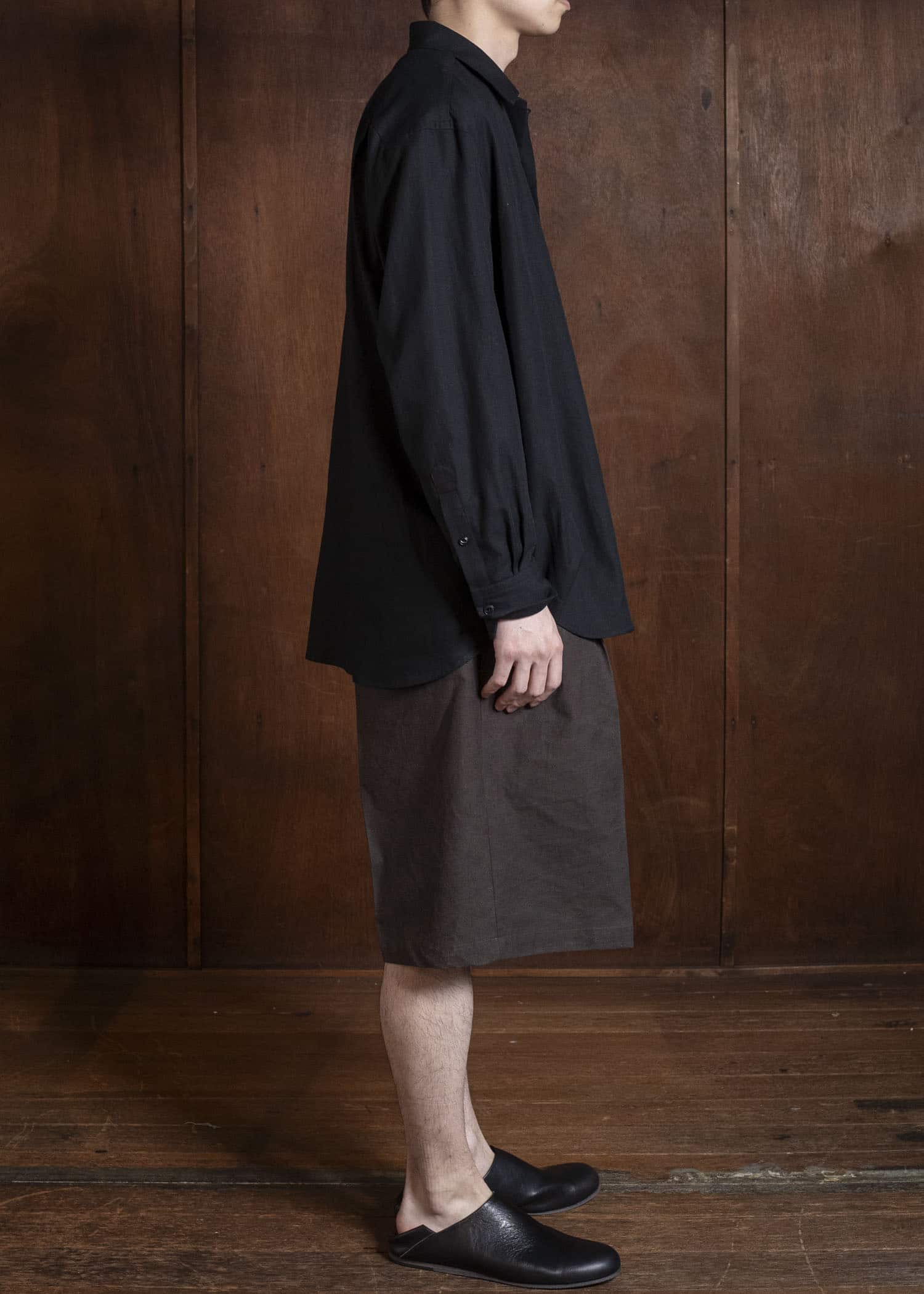 YOKO SAKAMOTO YS-26SS-25-BROWN Double Pleats Shorts BROWN