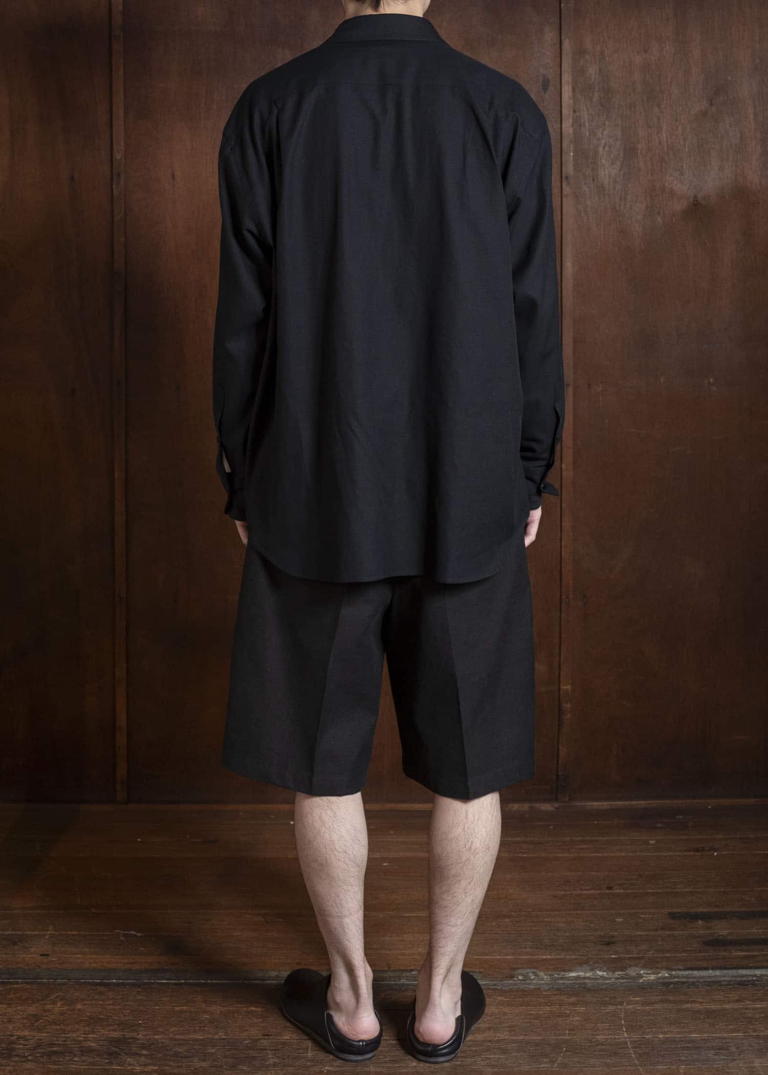 YOKO SAKAMOTO YS-26SS-25-BLACK Double Pleats Shorts BLACK