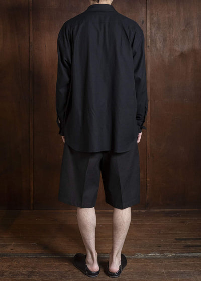 YOKO SAKAMOTO YS-26SS-25-BLACK Double Pleats Shorts BLACK